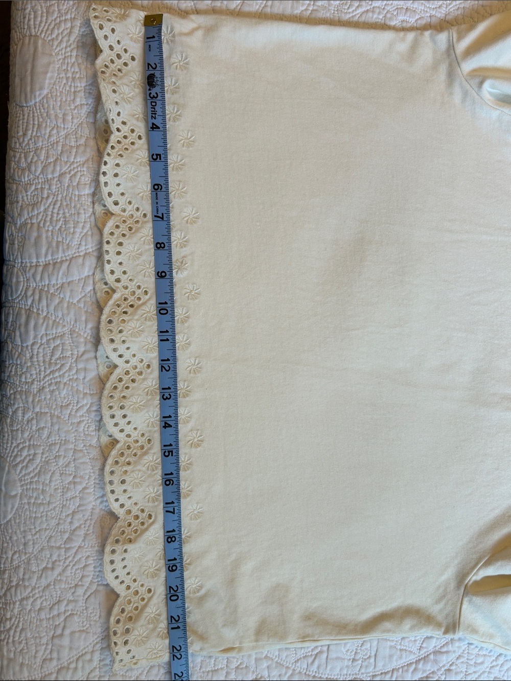 J crew Premium-weight relaxed scalloped T-shirt - Picture 5 of 7